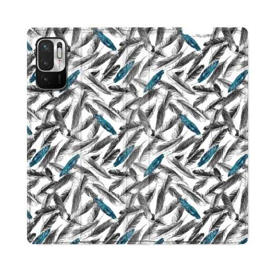 Housse Cuir Portefeuille Pour Redmi Note 10 5G Texture Plume Canard