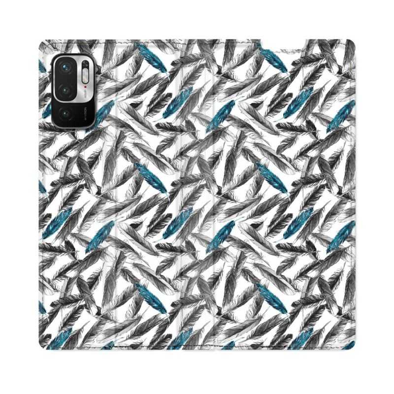 Housse Cuir Portefeuille Pour Redmi Note 10 5G Texture Plume Canard