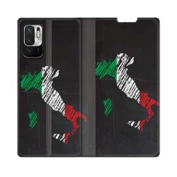 Housse Cuir Portefeuille Pour Redmi Note 10 5G Voyage Italie Botte