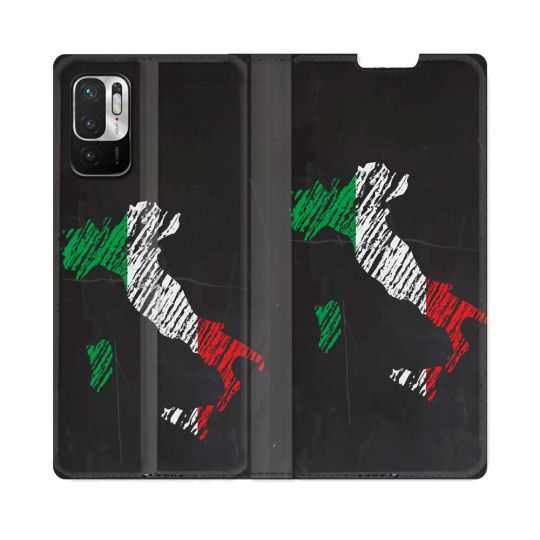Housse Cuir Portefeuille Pour Redmi Note 10 5G Voyage Italie Botte