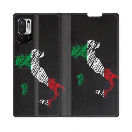 Housse Cuir Portefeuille Pour Redmi Note 10 5G Voyage Italie Botte