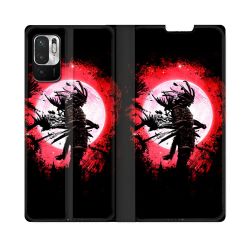 Housse Cuir Portefeuille Pour Redmi Note 10 5G Voyage Japon Samourai
