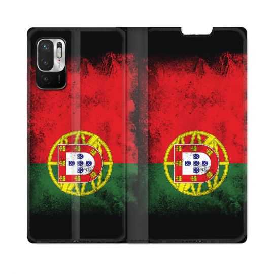 Housse Cuir Portefeuille Pour Redmi Note 10 5G Voyage Portugal Drapeau