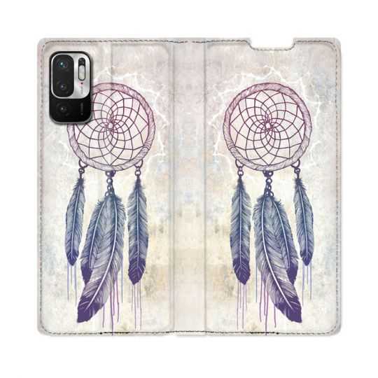 Housse Cuir Portefeuille Pour Redmi Note 10 5G Zen Attrape Reve Blanc