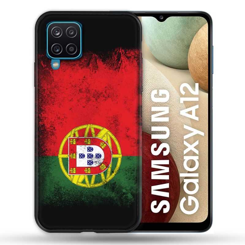 Coque Pour Samsung Galaxy A12 Voyage Portugal Drapeau