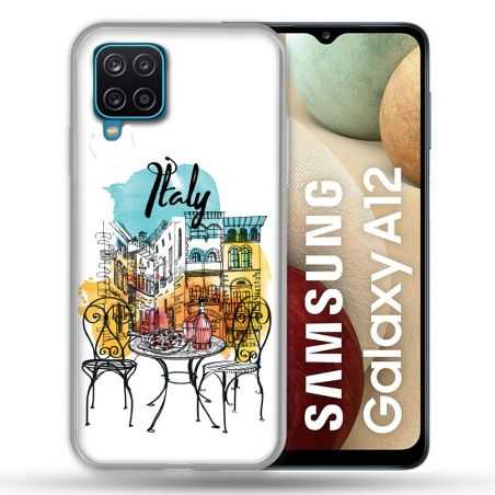 Coque Pour Samsung Galaxy A12 Voyage Italie Vintage