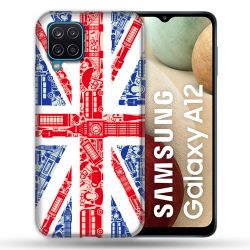 Coque Pour Samsung Galaxy A12 Voyage Angleterre Blanc