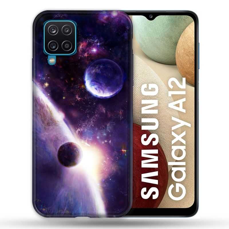 Coque Pour Samsung Galaxy A12 Univers Planete Stellaire