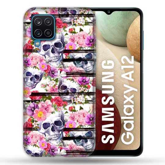 Coque Pour Samsung Galaxy A12 Tete de Mort Pattern