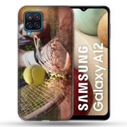 Coque Pour Samsung Galaxy A12 Sport Tennis Glissade