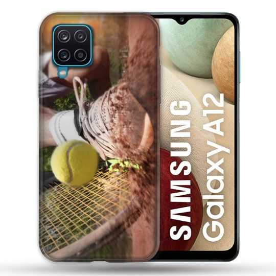 Coque Pour Samsung Galaxy A12 Sport Tennis Glissade