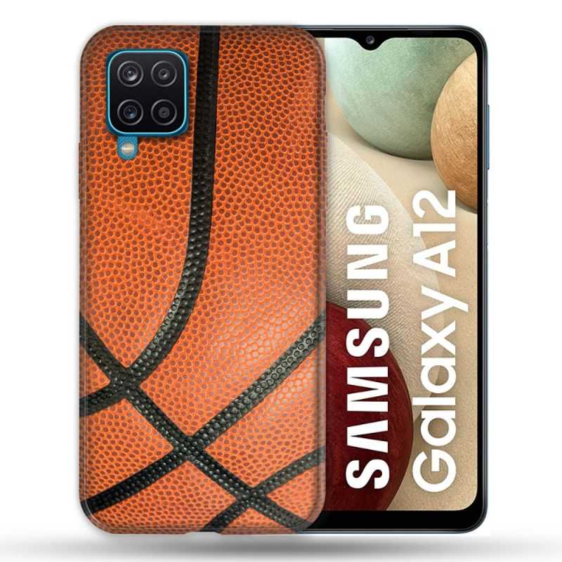 Coque Pour Samsung Galaxy A12 Sport Ballon Basket