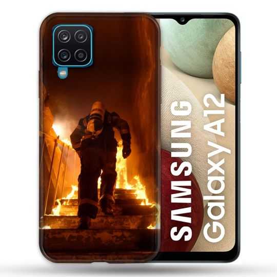 Coque Pour Samsung Galaxy A12 Pompier Escalier