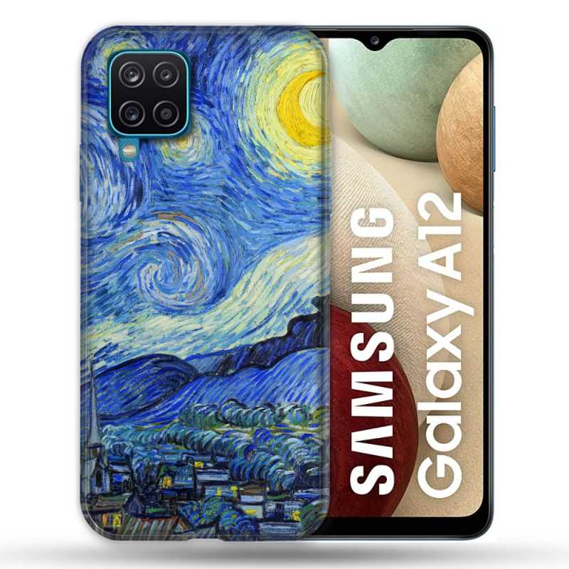 Coque Pour Samsung Galaxy A12 Peinture La nuit étoilée