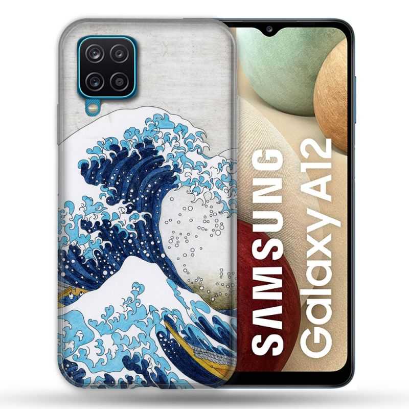 Coque Pour Samsung Galaxy A12 Peinture La Grande Vague