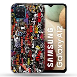 Coque Pour Samsung Galaxy A12 Musique Rock Groupe