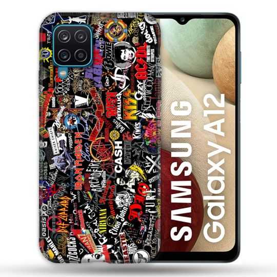 Coque Pour Samsung Galaxy A12 Musique Rock Groupe