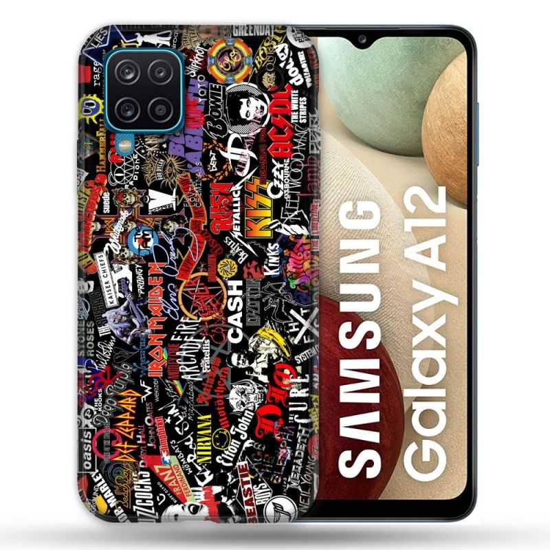 Coque Pour Samsung Galaxy A12 Musique Rock Groupe