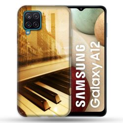 Coque Pour Samsung Galaxy A12 Musique Piano Retro