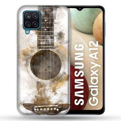 Coque Pour Samsung Galaxy A12 Musique Guitare Tag