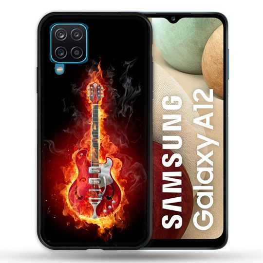 Coque Pour Samsung Galaxy A12 Musique Guitare Electrique