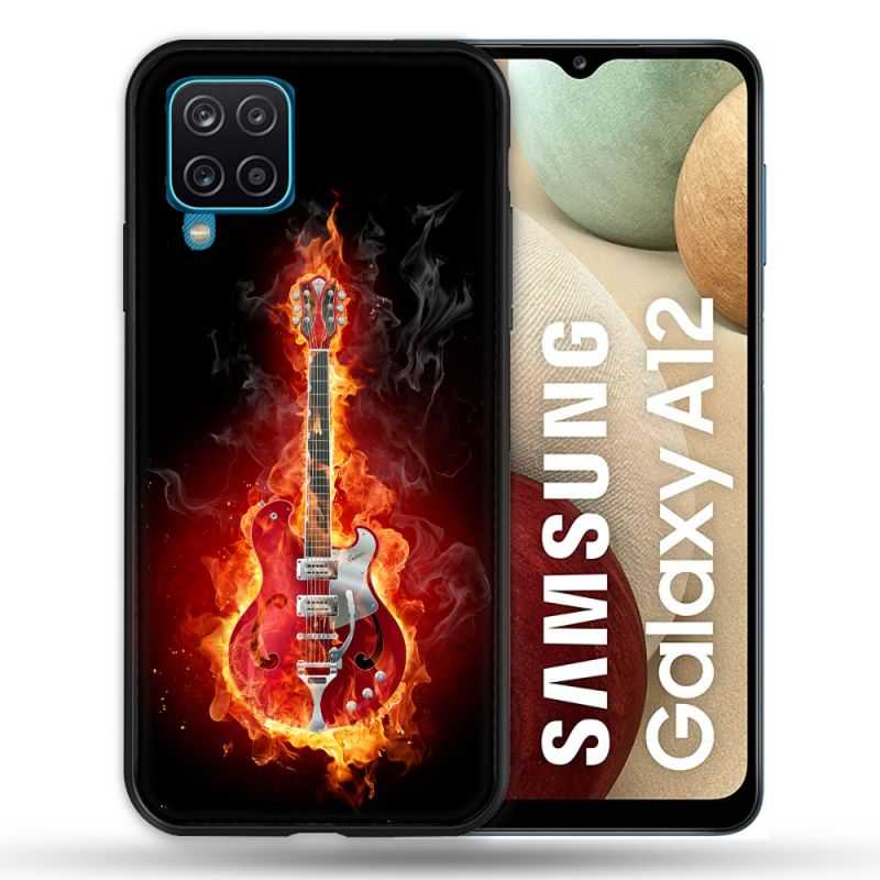 Coque Pour Samsung Galaxy A12 Musique Guitare Electrique