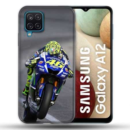 Coque Pour Samsung Galaxy A12 Moto Course GP Wheeling 46