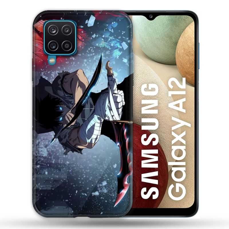 Coque Pour Samsung Galaxy A12 Manga Solo Leveling Sung Epee