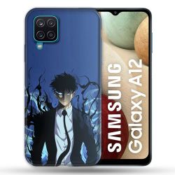 Coque Pour Samsung Galaxy A12 Manga Solo Leveling Sung Bleu