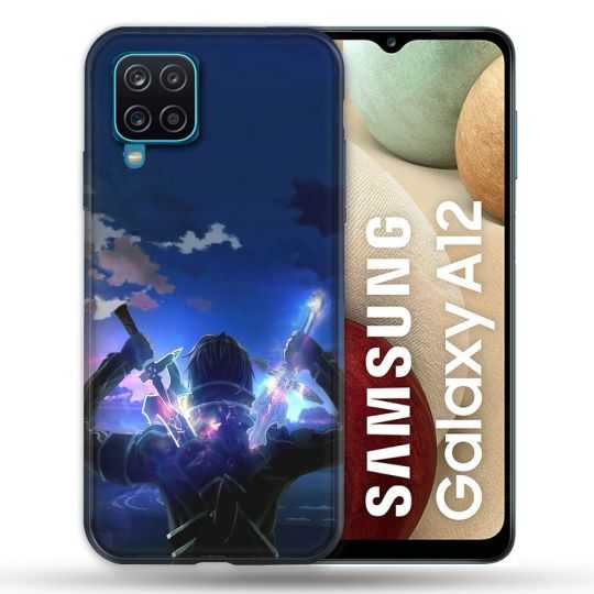 Coque Pour Samsung Galaxy A12 Manga SAO sword Art Online Epee