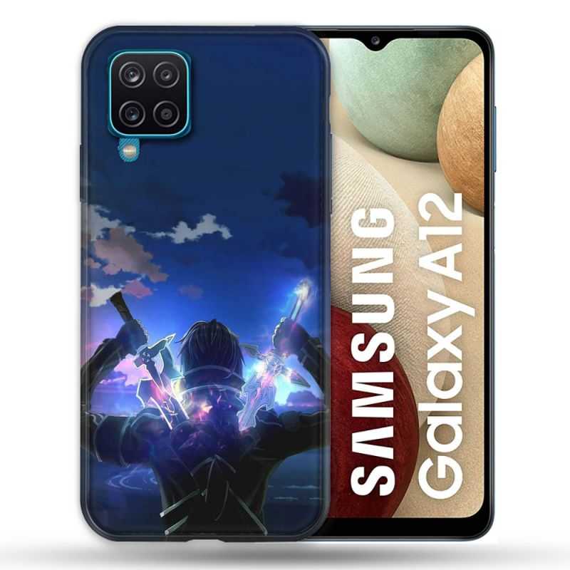 Coque Pour Samsung Galaxy A12 Manga SAO sword Art Online Epee