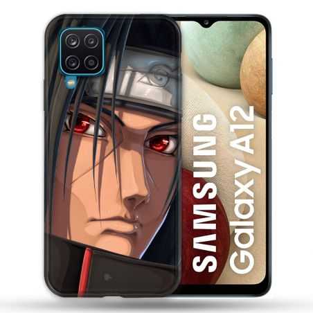 Coque Pour Samsung Galaxy A12 Manga Naruto Itachi Visage