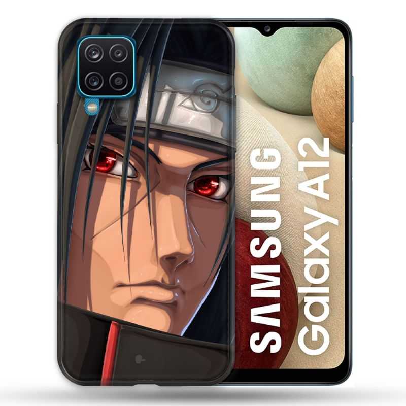 Coque Pour Samsung Galaxy A12 Manga Naruto Itachi Visage