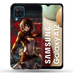 Coque Pour Samsung Galaxy A12 Manga Attaque Titans Mikasa