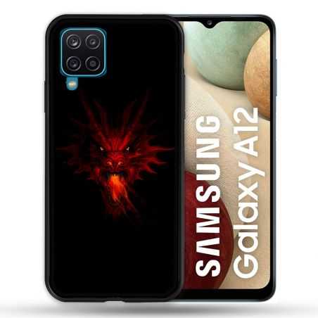Coque Pour Samsung Galaxy A12 Fantastique Dragon Feu