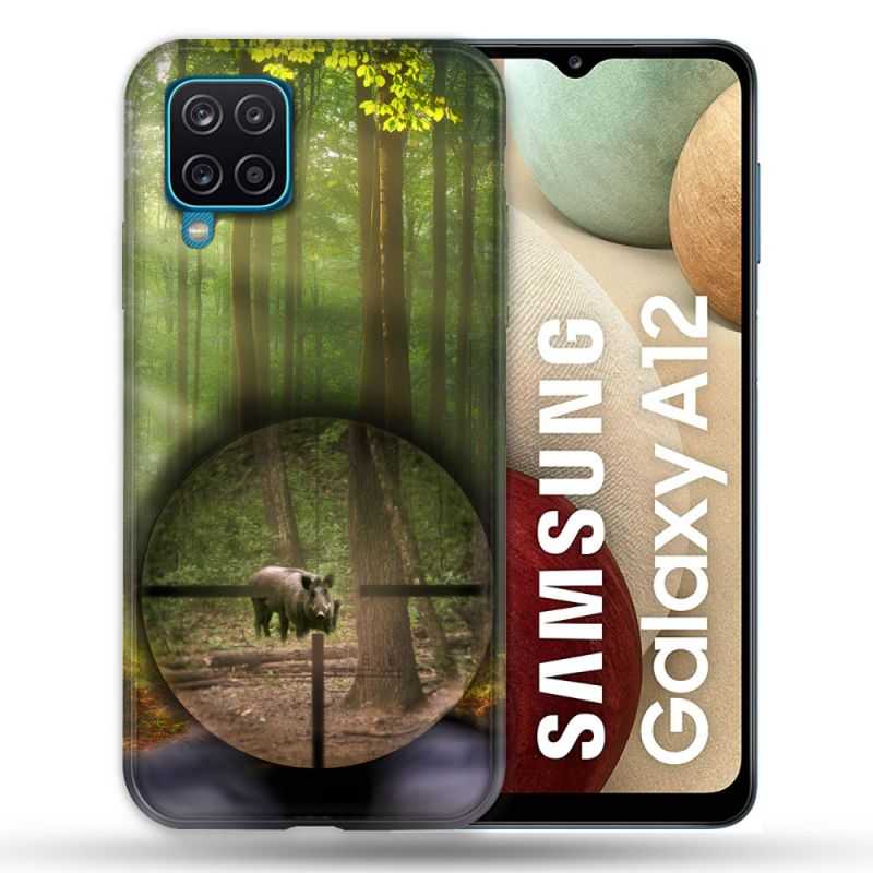 Coque Pour Samsung Galaxy A12 Chasse Sanglier Viseur