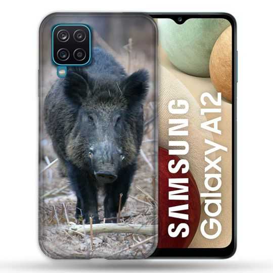 Coque Pour Samsung Galaxy A12 Chasse Sanglier Pin