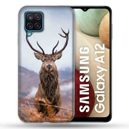 Coque Pour Samsung Galaxy A12 Chasse Chevreuil Montagne