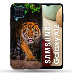 Coque Pour Samsung Galaxy A12 Animal Tigre Jungle