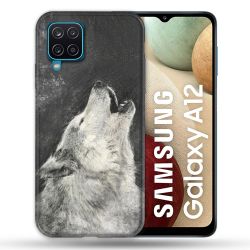 Coque Pour Samsung Galaxy A12 Animal Loup Hurlement