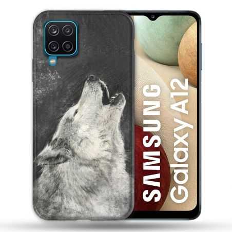 Coque Pour Samsung Galaxy A12 Animal Loup Hurlement