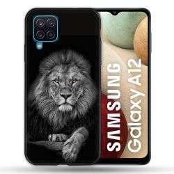Coque Pour Samsung Galaxy A12 Animal Lion Majestueux
