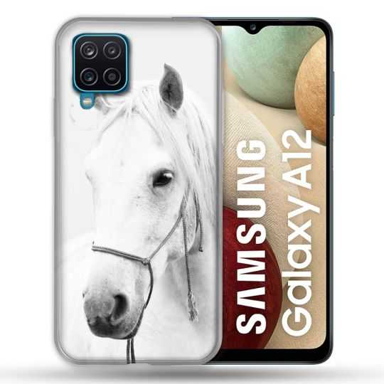 Coque Pour Samsung Galaxy A12 Animal Cheval Cristal