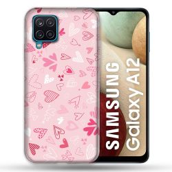 Coque Pour Samsung Galaxy A12 Amour Ptis Coeurs