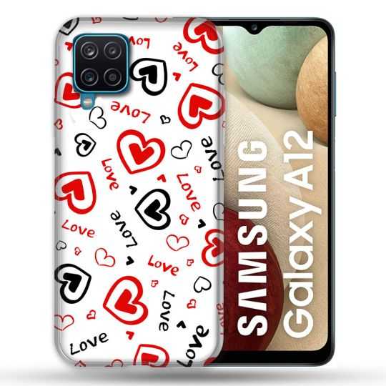 Coque Pour Samsung Galaxy A12 Amour Love