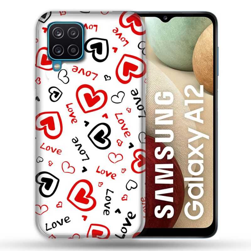 Coque Pour Samsung Galaxy A12 Amour Love