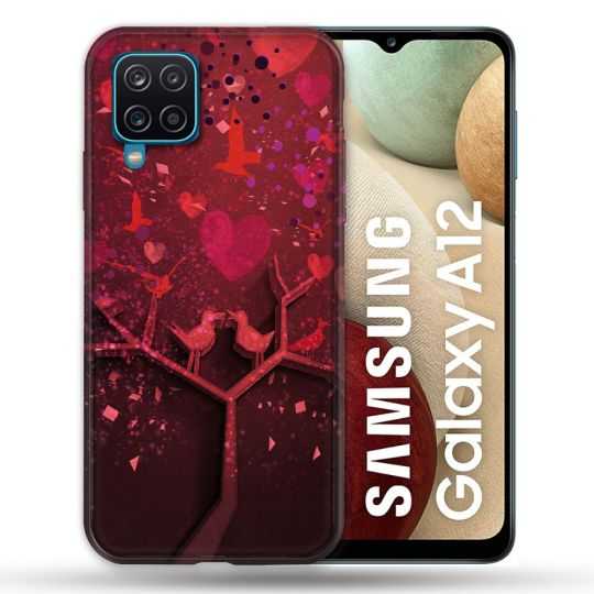 Coque Pour Samsung Galaxy A12 Amour Arbre
