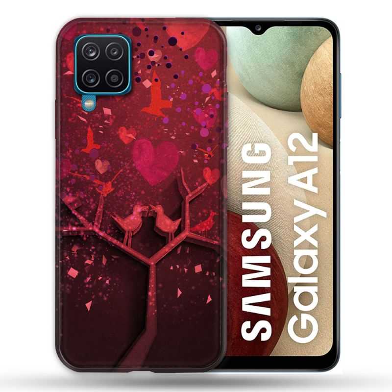 Coque Pour Samsung Galaxy A12 Amour Arbre