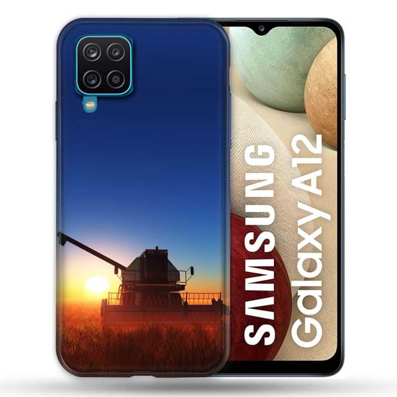 Coque Pour Samsung Galaxy A12 Agriculture Moissonneuse Soleil