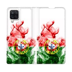 Housse Cuir Portefeuille Pour Samsung Galaxy A12 Voyage Portugal Flamme